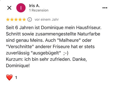 5 sterne Bewertung  iris a